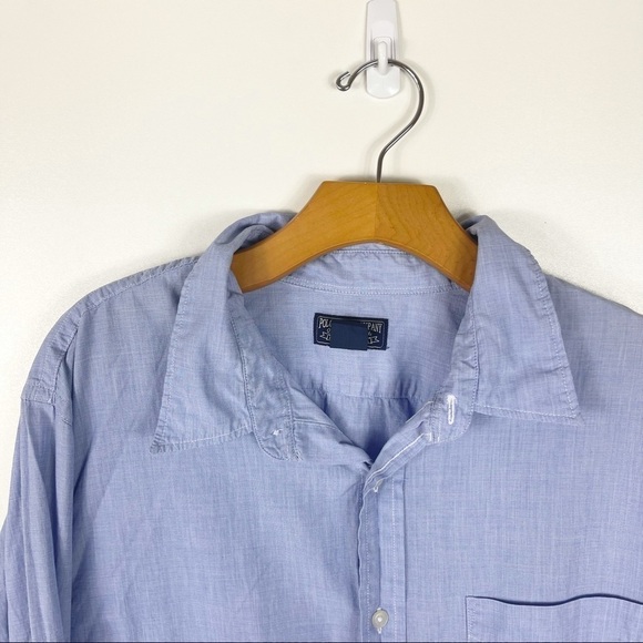 Polo Jeans Company Men's Blue Button Down Shirt - Picture 4 of 6